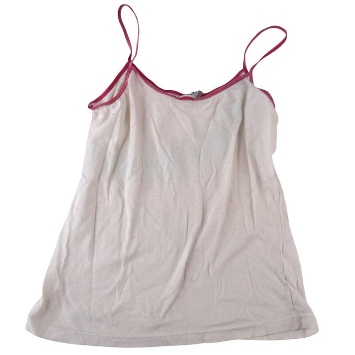Peeping Tom Flirt Graphic Camisole Tank Top White Pink Y2K Anime Girl Large2