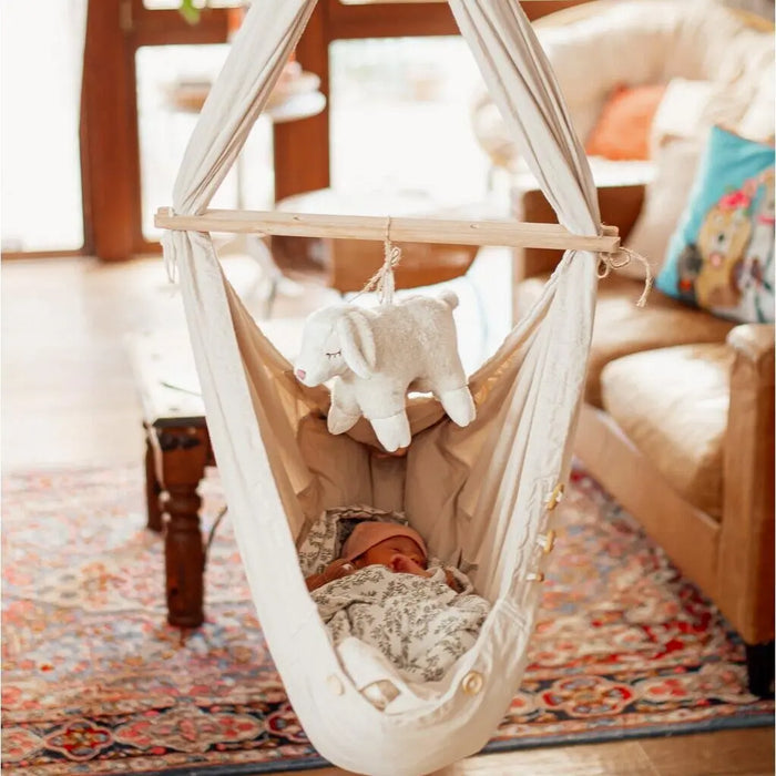 Peluche musicale en coton bio & laine Senger Naturwelt - Mouton