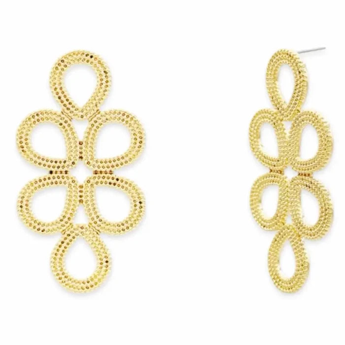 Petite Gold Plaza Earrings | Statement Earring