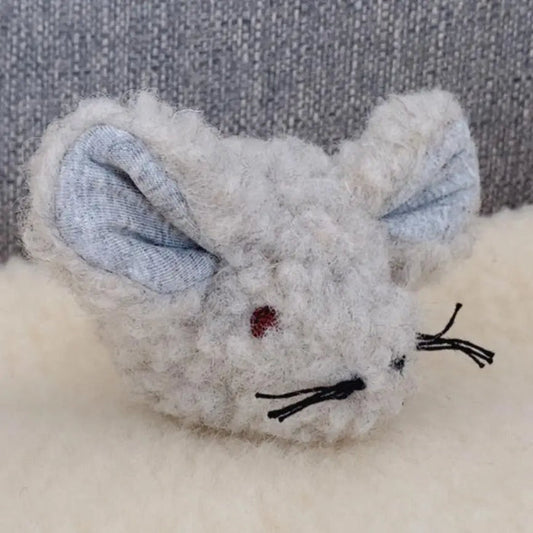 Petite souris en laine vierge Sassoupi