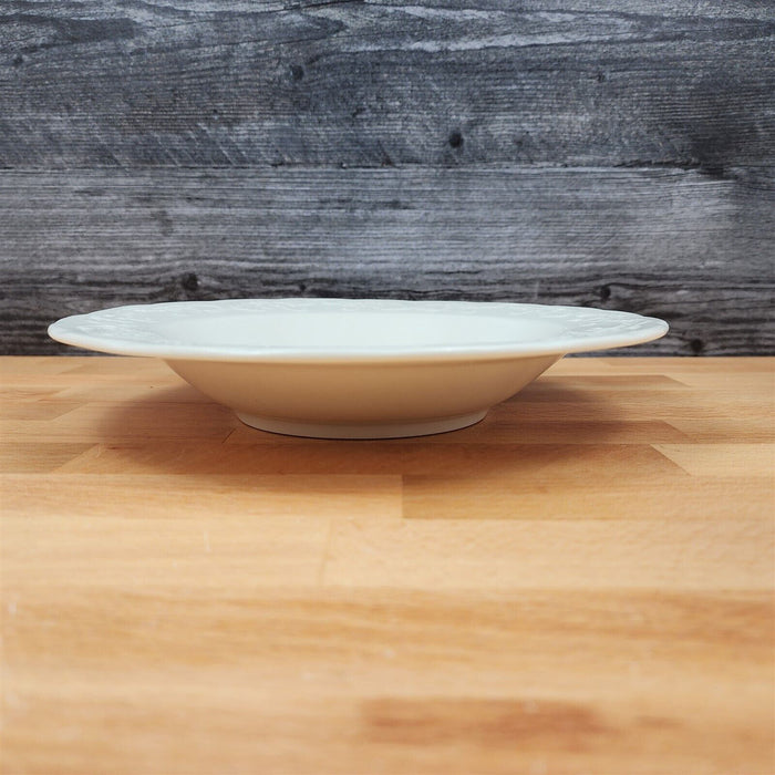 Pfaltzgraff Charlotte Soup Bowls Set of 4 Coupe Cereal White Dinnerware 9" 23cm