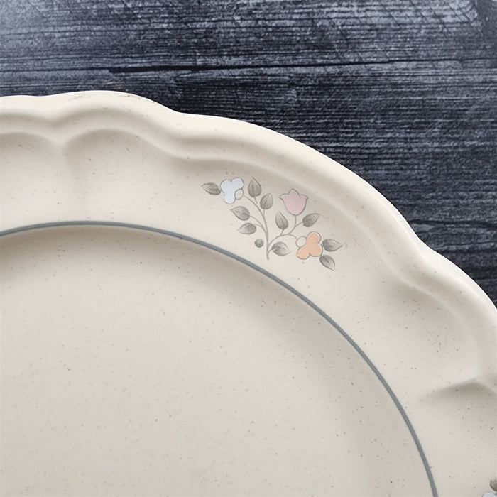Pfaltzgraff Remembrance Dinner Plate Pink Peach White Flowers Stoneware