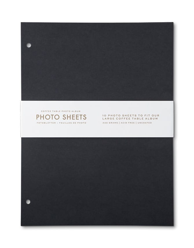 PHOTO ALBUM - 10 PACK BLACK REFILL PAPER (L)