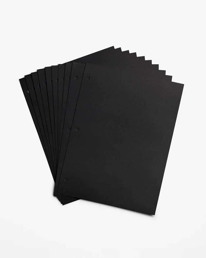 PHOTO ALBUM - 10 PACK BLACK REFILL PAPER (L)