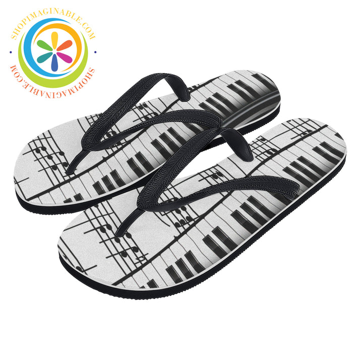 Piano Music Flip-Flops Men's & Ladies-ShopImaginable.com