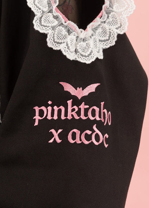 Pinktaho Kiss Kill Black Bunny Ear Lolita Cropped Jacket