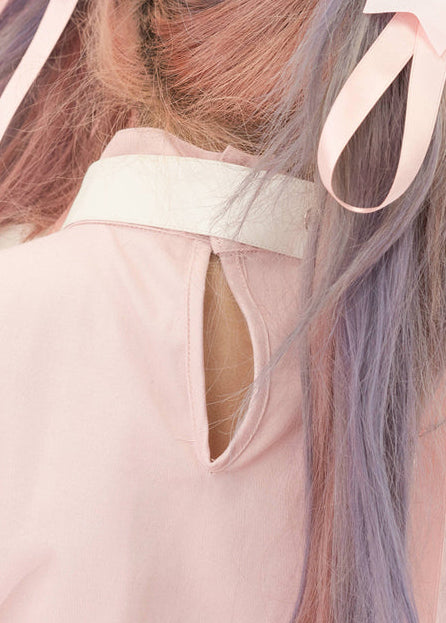 ACDC Rag Pinktaho Kiss Kill Lolita Pink Long Sleeve Top — detail shot 4