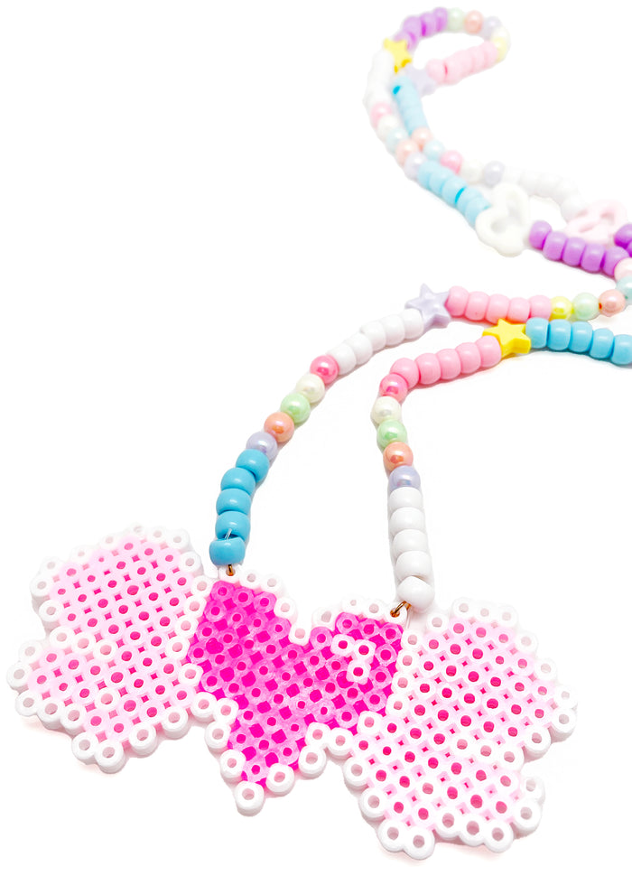 LASR Pixel Love Rave Kandi Necklace — product view