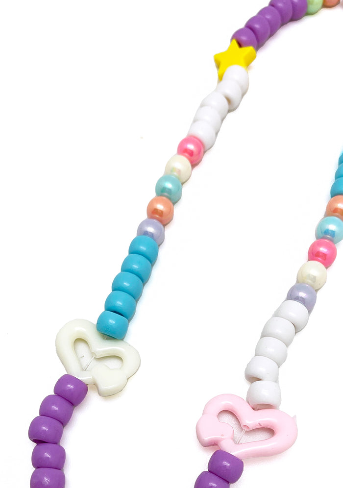 LASR Pixel Love Rave Kandi Necklace — product view