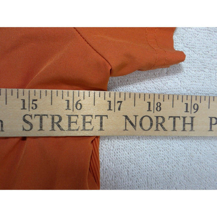 Planet Koi Womens Orange Ribbed Panel V Neck Scrub Top XS Short Sleeve5