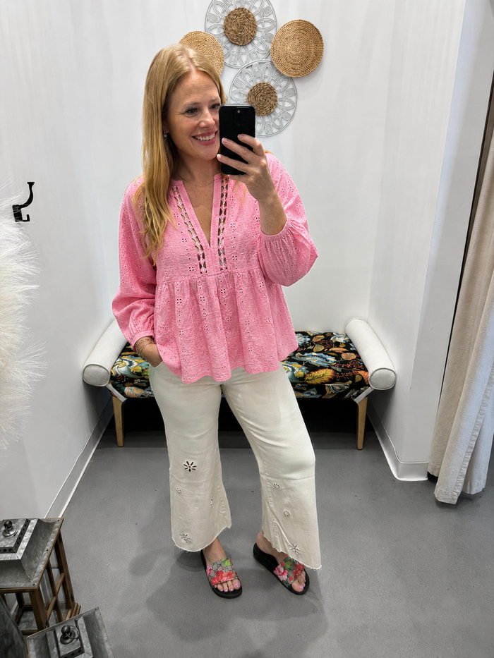 POL Eyelet Blouse
