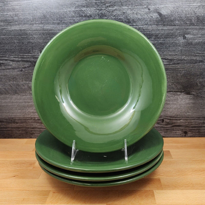Pottery Barn Sausalito Moss Green Set of 4 Salad Plates 10" 25cm Dinnerware