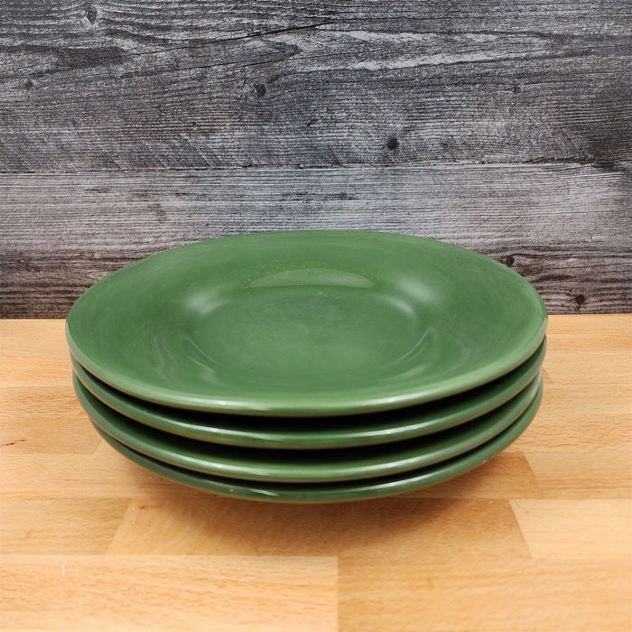 Pottery Barn Sausalito Moss Green Set of 4 Salad Plates 10" 25cm Dinnerware