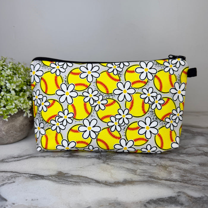 Pouch - Softball Daisy Floral