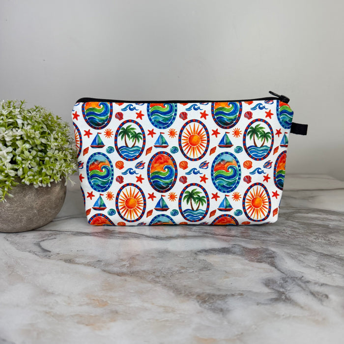 Pouch - Summer Ocean Sun Ovals