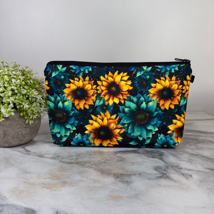 Pouch - Sunflower Teal & Yellow