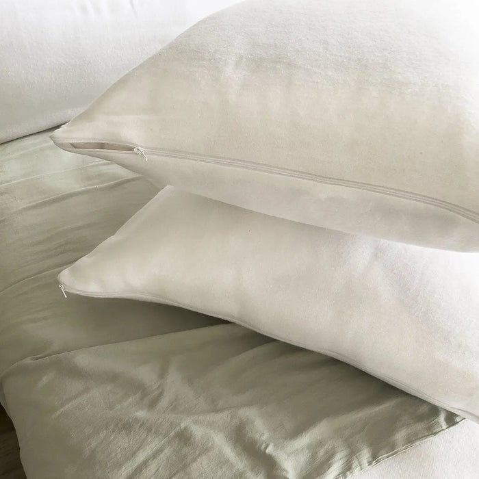 Protège-oreiller en flanelle de coton bio Kadolis 40x60cm