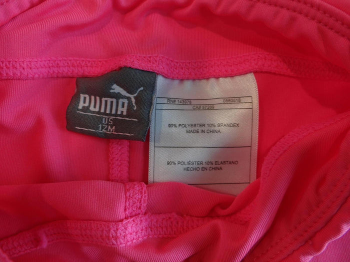 PUMA Girls' Hot Pink Leggings   Size 12 MONTHS5