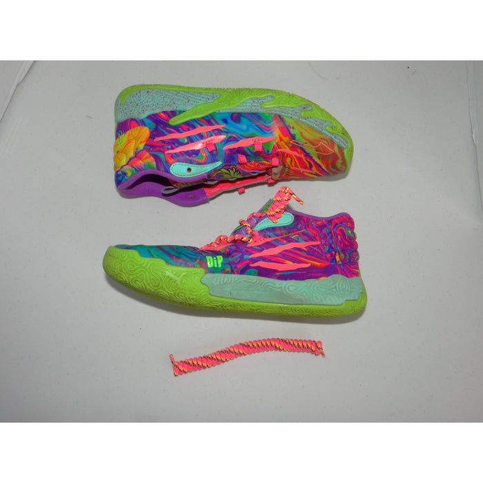 Puma MB.03 Toxic LaMelo Ball Basketball Shoes Purple Green 398471 01 Kids 3C1