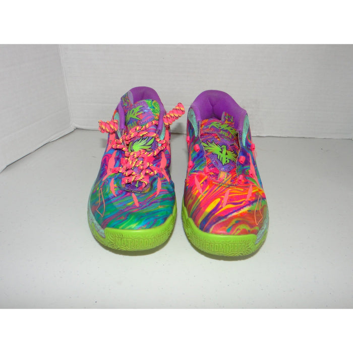 Puma MB.03 Toxic LaMelo Ball Basketball Shoes Purple Green 398471 01 Kids 3C3