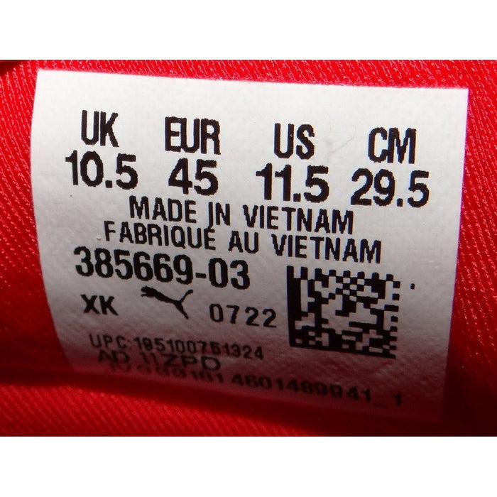Puma Mens Electron E Running Shoes Red Mesh Low Top Sneakers 385669 03 11.54