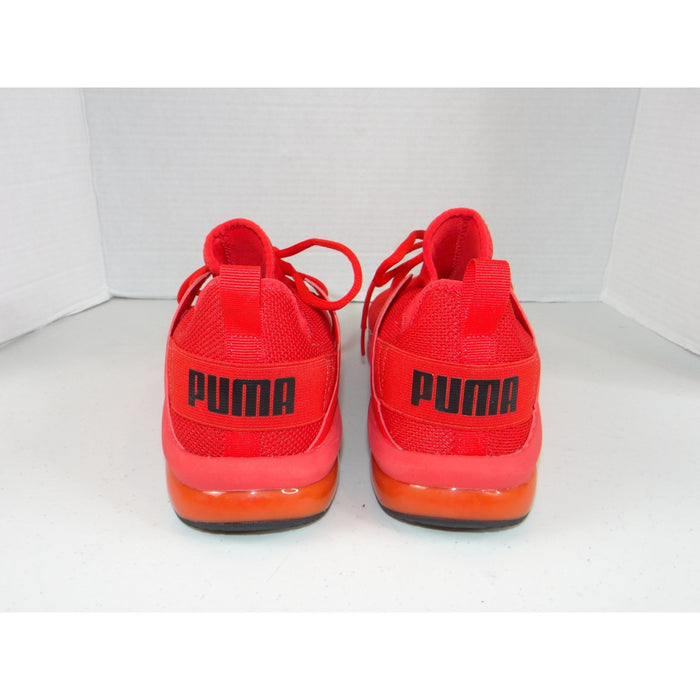 Puma Mens Electron E Running Shoes Red Mesh Low Top Sneakers 385669 03 11.56
