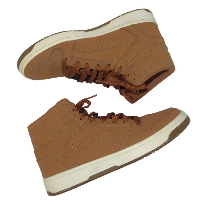 Puma Rebound Joy Mens 11 Desert Tan Gum High Top Sneakers 381277 030