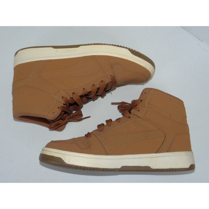 Puma Rebound Joy Mens 11 Desert Tan Gum High Top Sneakers 381277 031