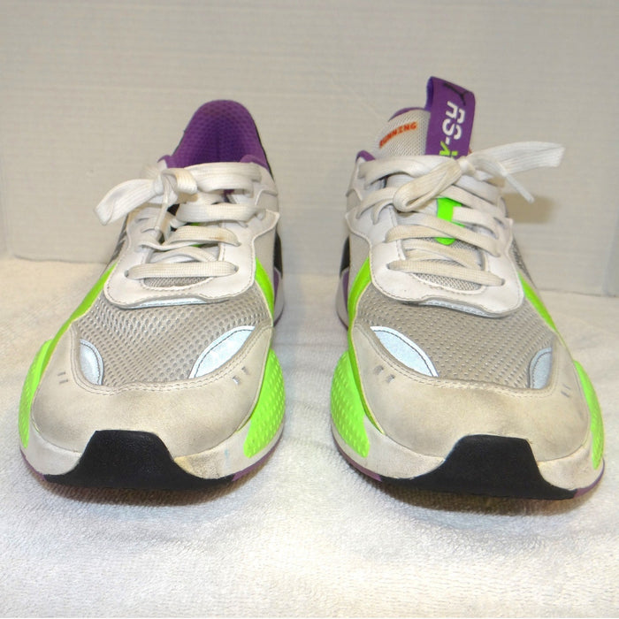 Puma RS X Hard Drive White Lime Green Purple Black Sneakers 372715 02 Mens 113