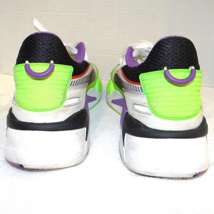 Puma RS X Hard Drive White Lime Green Purple Black Sneakers 372715 02 Mens 114