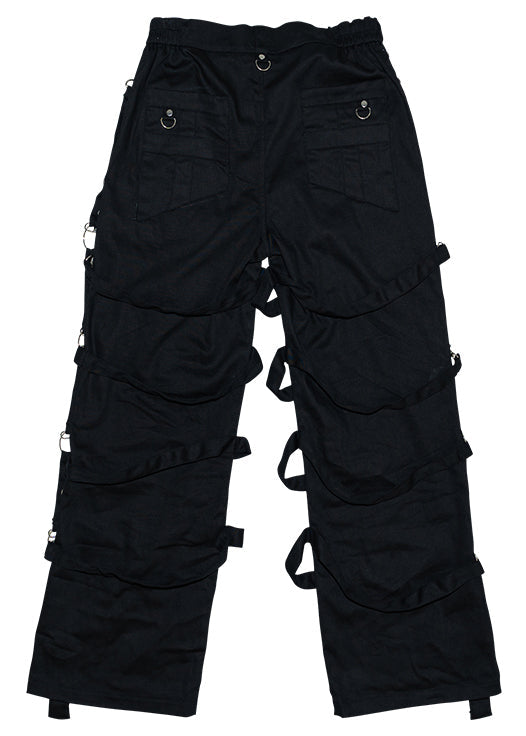 Punk Revival 1033 Black Belt Bondage Pants