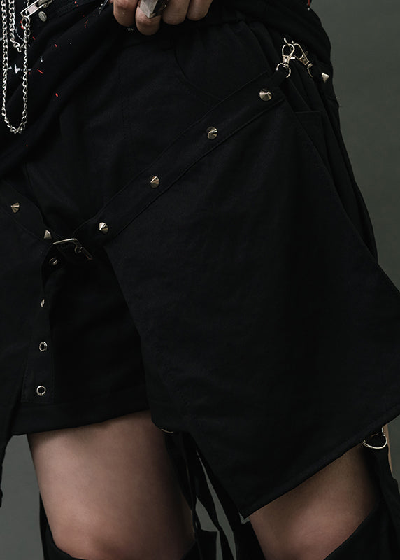 Punk Revival 1033 Black Detachable Bondage Pants