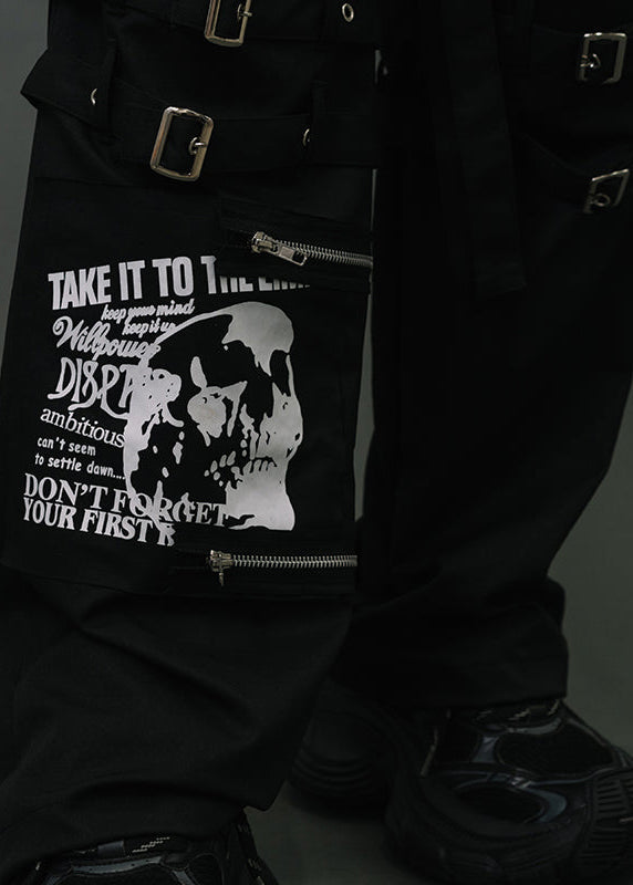 Punk Revival 1033 Black Detachable Bondage Pants