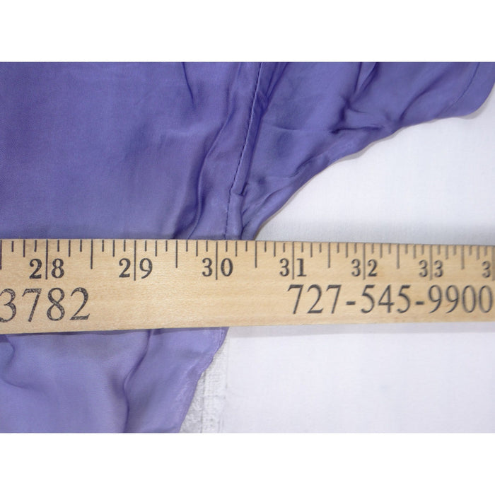 Purple Yellow Ombre Kaftan Maxi Dress V Neck Asymmetrical Hem Short Sleeve 38913
