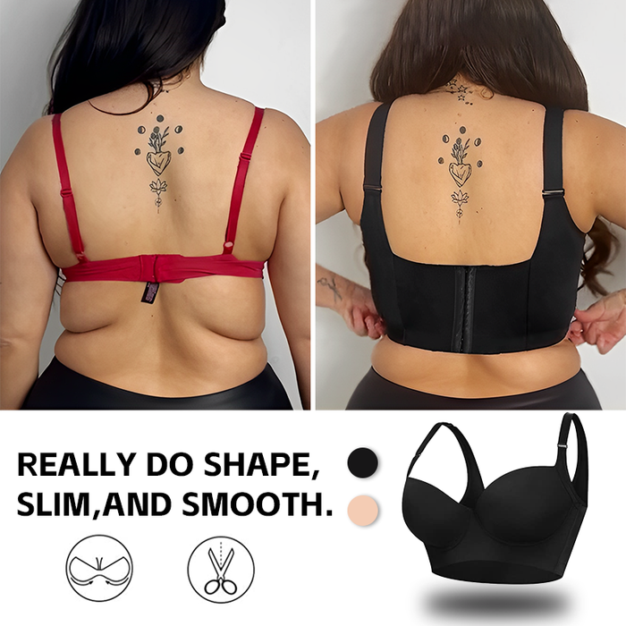 Push-Up Back Smoothing Bra-Brown