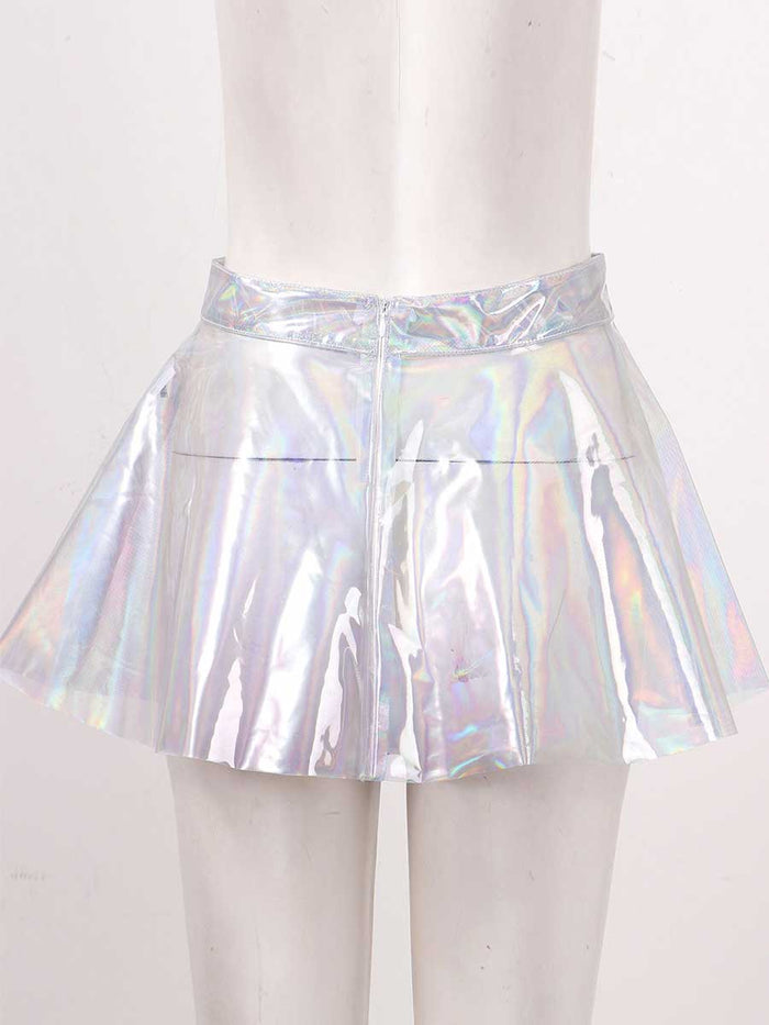PVC Holographic Reflective Transparent Skirt