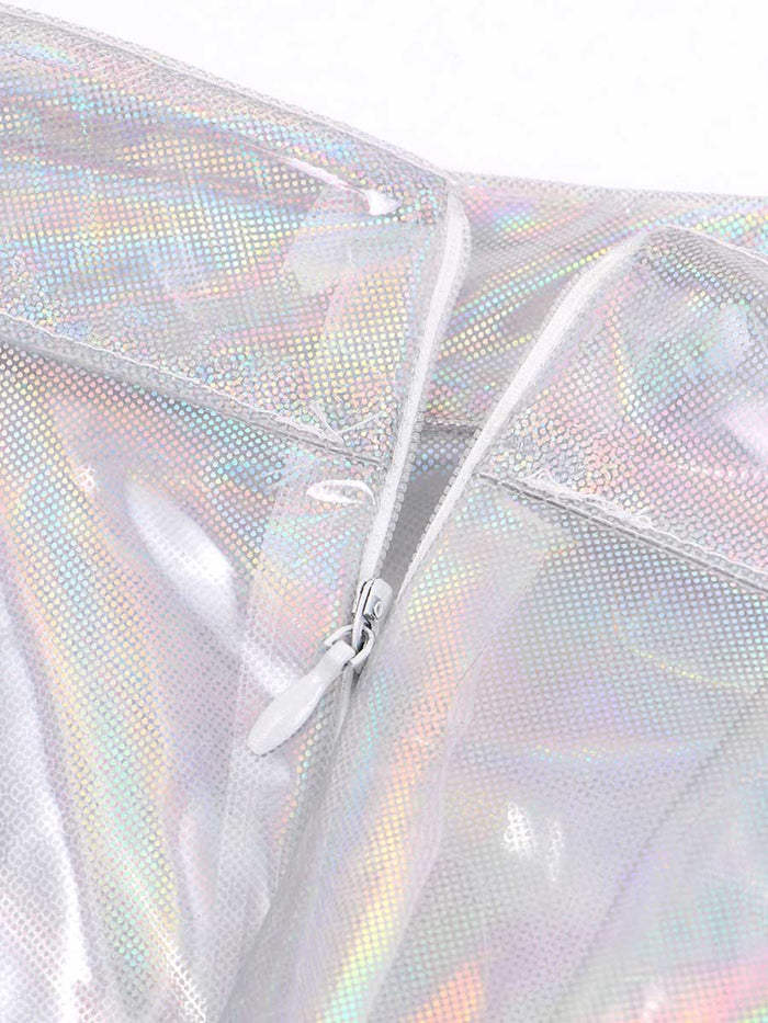 PVC Holographic Reflective Transparent Skirt