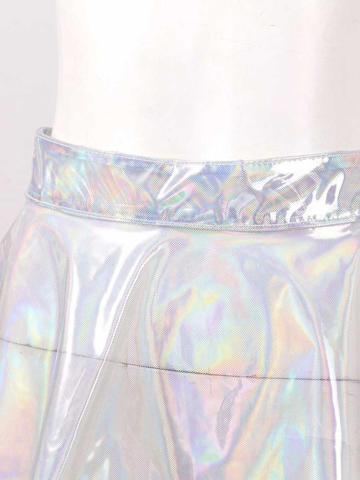 PVC Holographic Reflective Transparent Skirt