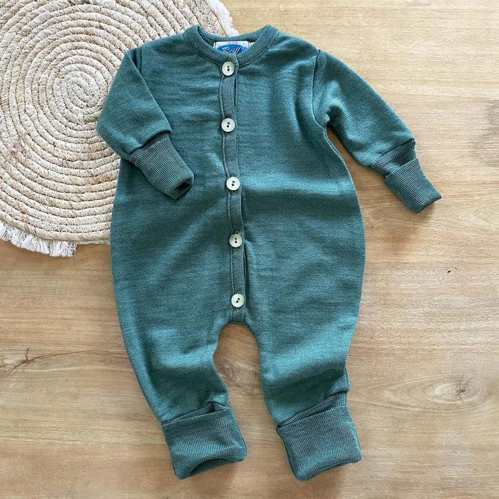 Pyjama en éponge de laine et soie Reiff - Vert