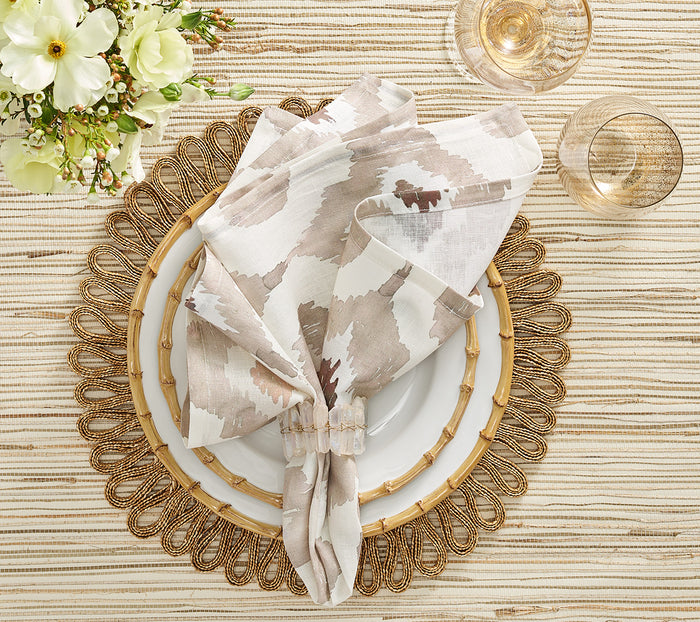 RADIANT NAPKIN RING, IRIDESCENT SET OF 4