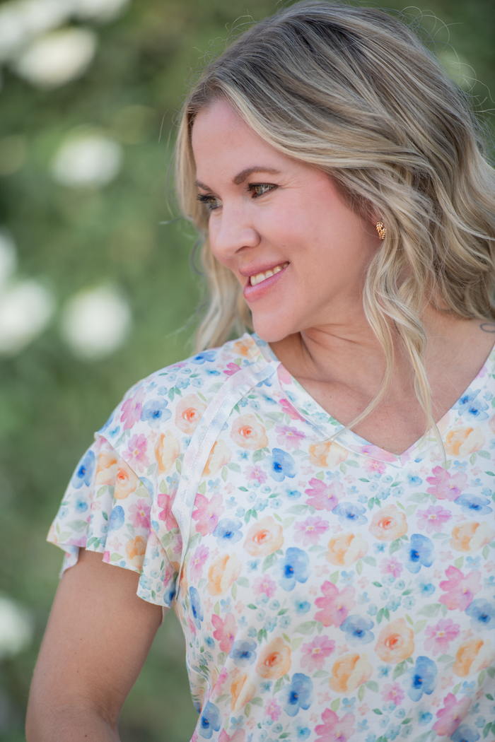 Raelynn V-Neck Top - Petal Gardens
