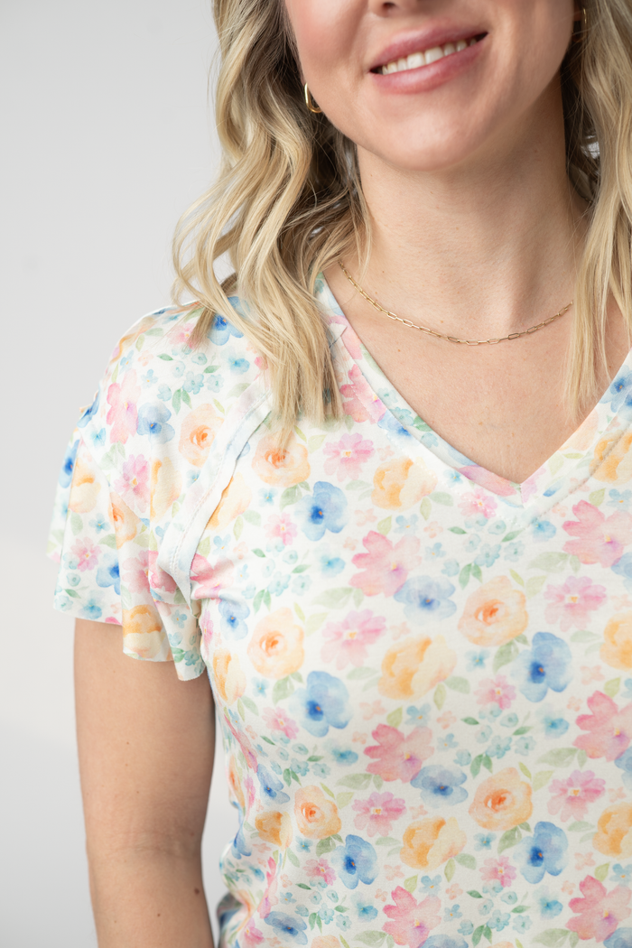 Raelynn V-Neck Top - Petal Gardens