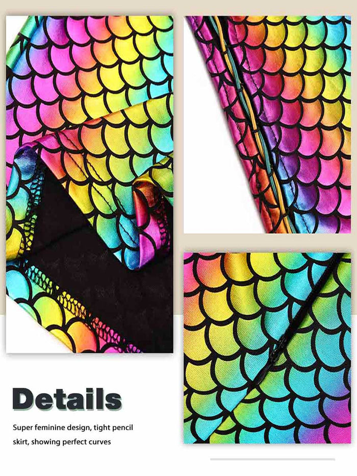 Rainbow Fish Scale Reflective Dress