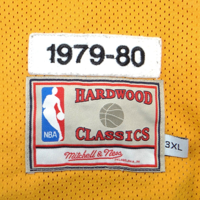 Rare Lakers Magic Johnson 32 Jersey 1979 80 Gold Mens 3XL Mitchell & Ness5