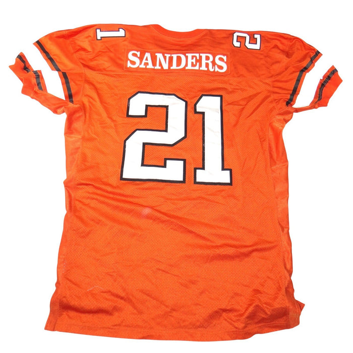 RARE Oklahoma State Barry Sanders 21 Throwback Football Jersey Orange XL 1986 881