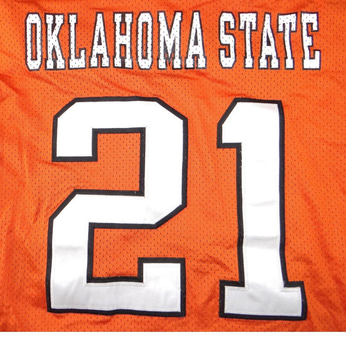 RARE Oklahoma State Barry Sanders 21 Throwback Football Jersey Orange XL 1986 883