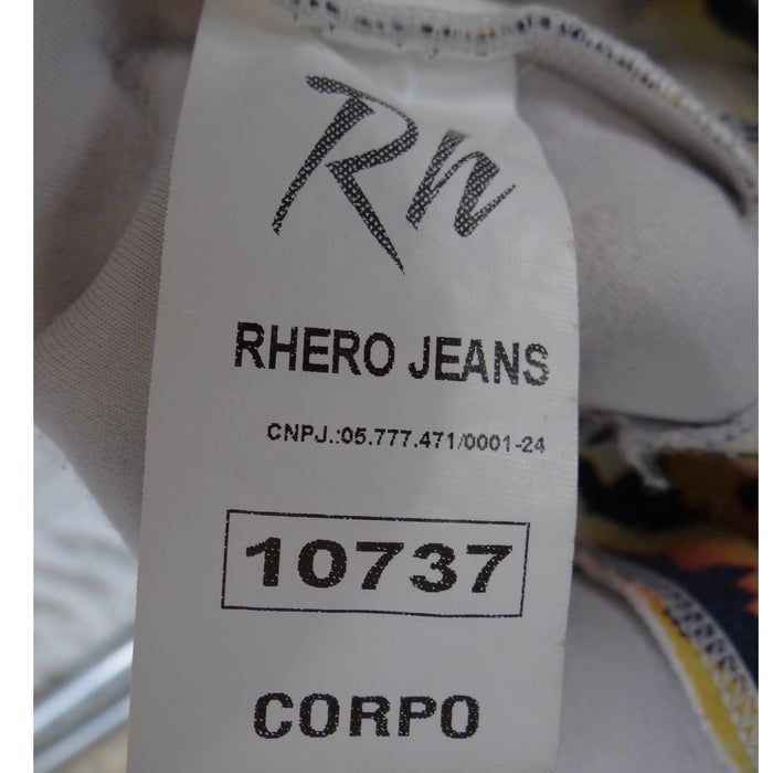 Rare Rhero Jeans Womens Tiger Print Tank Top Rhinestone Gold Hardware Racerback1