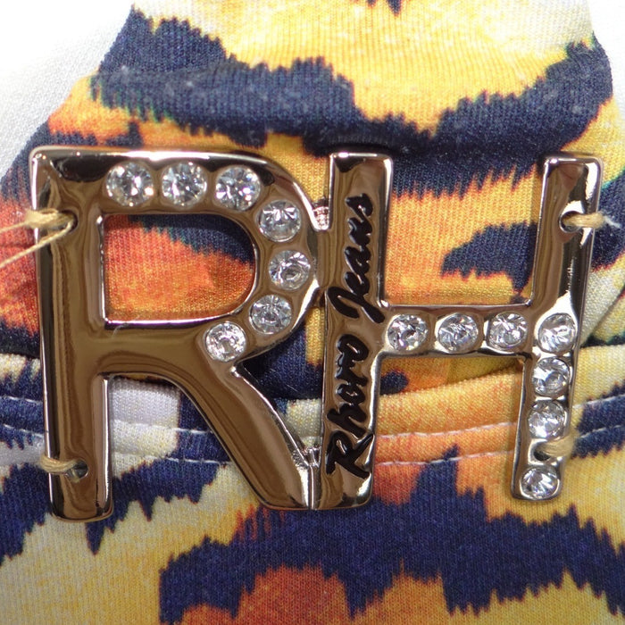 Rare Rhero Jeans Womens Tiger Print Tank Top Rhinestone Gold Hardware Racerback4