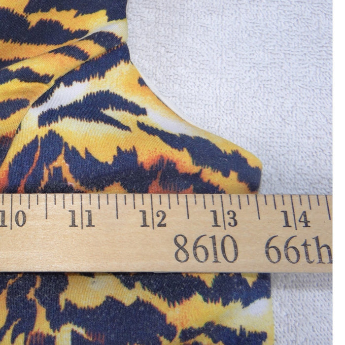 Rare Rhero Jeans Womens Tiger Print Tank Top Rhinestone Gold Hardware Racerback6