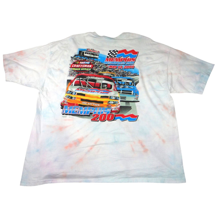 Rare VTG NASCAR Red White Blue Tie Dye 2000 Craftsman Truck Series T Shirt XL2